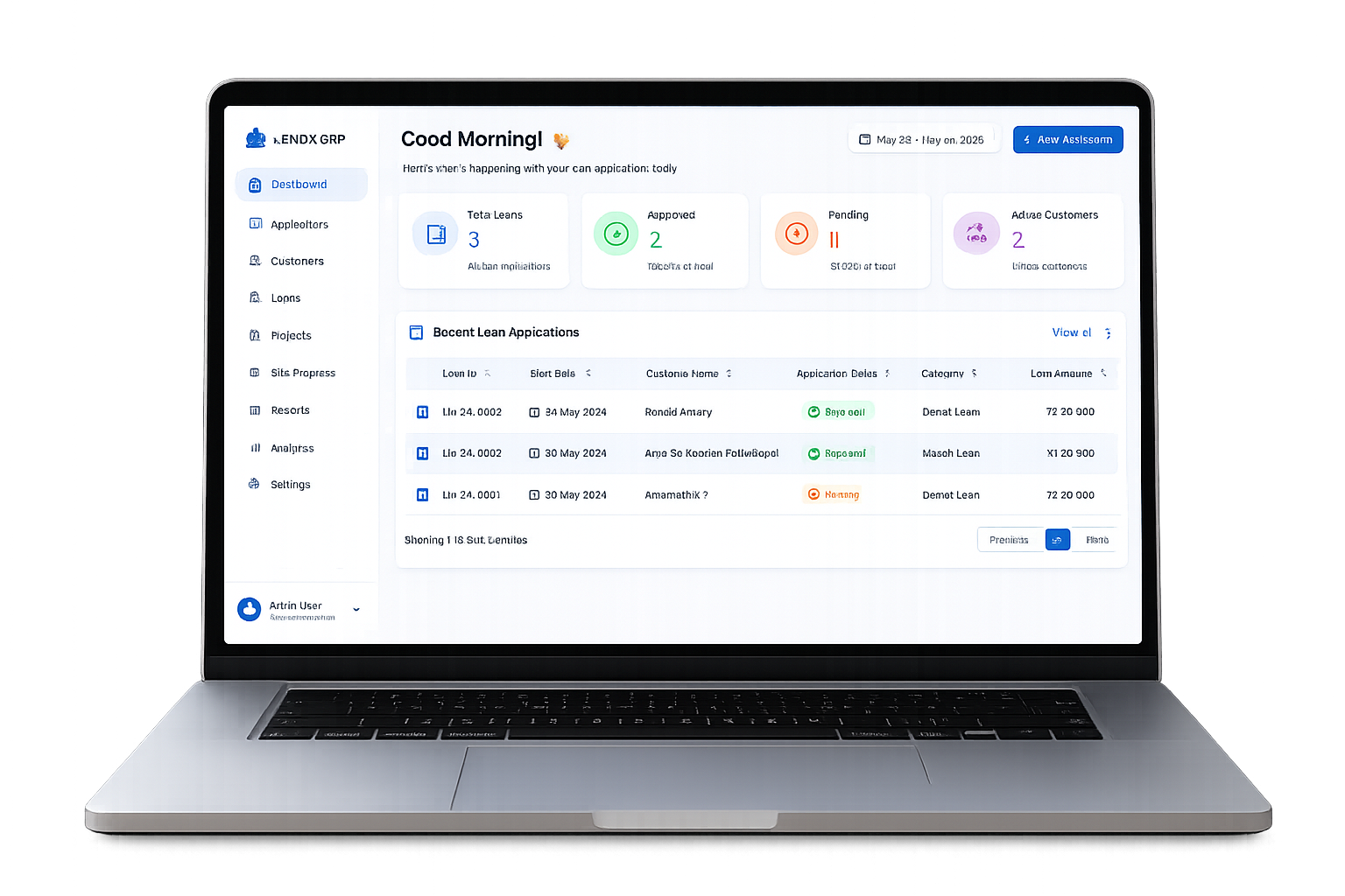Dashboard screenshot